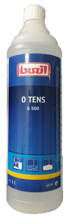 Buzil (Бузил) O TENS G 500 КОНЦЕНТРАТ 1 литр РН 10 Универсальное средство для мойки плитки, полов, пластика, мебели, допустимо на текстиле. Высокая производительность очистки, на основе цитрата, не оставляет никаких остатков поверхностно-активных веществ.